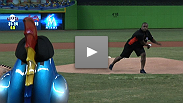 Former UFC&reg; light heavyweight champion Rashad Evans tackles one of his toughest tests to date: throwing out the first pitch at a Miami Marlins game.