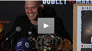 Luke Rockhold, Nate Marquardt, Pat Healy, and Tyron Woodley answer questions from the media at the STRIKEFORCE: Rockhold vs. Kennedy post-fight press conference.