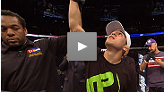 Erik Perez talks with Joe Rogan after recording the fastest knockout in the history of the UFC/WEC bantamweight division.