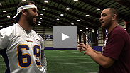 Undefeated UFC heavyweight contender Travis Browne visited the Minnesota Vikings&rsquo; morning practice and the athletes from both sports traded inspiration ahead of Friday's UFC on FX event.
