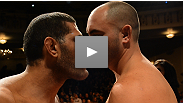 UFC on FX 5 los estelares Travis "Hapa" Browne y Antonio "Bigfoot" Silva tienen uno de los careos m&aacute;s intensos de los &uacute;ltimos eventos en su pesaje oficial.