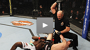 Pablo Garza uses his slick ground game - and long limbs - to submit Yves Jabouin with a triangle choke at UFC 129.