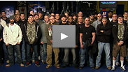 Dana White shocks 32 middleweight fighters by announcing that they have to fight their way on to the show. Coaches, Rampage Jackson and Forrest Griffin, evaluate the first half of the elimination fights, 8 fighters earn their spots in the house.