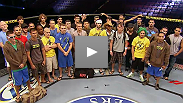After Dana White greets the fighters and outlines a few exciting new twists, 16 bantamweight and 16 featherweight hopefuls face off in a day of elimination fights. Coaches Michael Bisping and Jason "Mayhem" Miller take in the action from the sidelines.