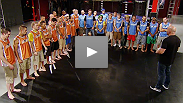 Coaches Michael Bisping and Jason Miller select their teams from the crop of victorious Featherweights and Bantamweights. The first matchup is chosen, and one fighter is forced to deal with his severe anxiety issues.