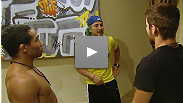 Tempers flare during a Team Bisping practice. As the pranks ramp up a rivalry brews between Akira Corassani and Dustin Neace, while John Dodson allies with members of the blue team. Then, 2 bantamweights square off in the second quarterfinal fight.