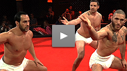 UFC middleweight and renown madman Tom Lawlor pays tribute to the ancient art of sumo wrestling at open workouts in Montreal.