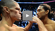 UFC lightweight champion Benson Henderson and top contender Nate Diaz get intense at the UFC on FOX weigh-ins.
