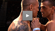 Headliners George Sotiropoulos and Ross Pearson get intense at the UFC on FX weigh-in.