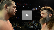 Headliners Roy Nelson and Matt Mirione, and TUF 16 finalists Colton Smith and Mike Ricci make weight and square up at the TUF 16 Finale weigh-in.