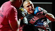 Featherweight powerhouses Cub Swanson and Dustin Poirier show off their skills, answer media questions, and break down each other's style at the UFC on FUEL TV open workouts.