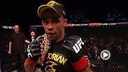 See highlights of Renan Barao's fourth-round finish of challenger Michael McDonald and hear his post-fight interview.