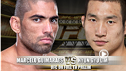 28-year-old Hyun Gyu Lim is an accomplished finisher with seven KO wins and two submissions and after five straight victories he has received a call to the big leagues to face off against unbeaten Brazilian Marcelo Guimaraes looking for a second UFC win.