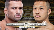 Winner of 6 of his last 7 fights the versatile Kazuki Tokudome will make his UFC debut against Brazilian Jiu-Jitsu expert Cristiano Marcello seeking his second UFC victory.