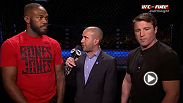 Jon Jones and Chael Sonnen spoke with Jon Anik during the TUF 17 Finale. While Sonnen was more than willing to talk about their upcoming fight at UFC 159, "Bones" wasn't quite as eager as his opponent.