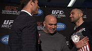 A rivalidade vem a tona no dia com a imprensa no UFC 159 as Michael Bisping e Alan Belcher quase chegam as vias de fato.