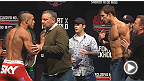Vitor Belfort and Luke Rockhold have to be separated after they weigh in for their headlining bout at UFC on FX 8.