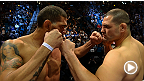 Face-&agrave;-Face du champion poids lourd Cain Velasquez et Antonio 'Bigfoot' Silva lors de la pes&eacute;e de l'UFC 160.