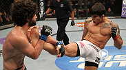 Erick Silva out-wrestles wrestler Charlie Brenneman before locking in a rear naked choke at UFC on FX 3.