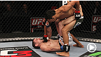 Charles Oliveira makes an extremely successful featherweight debut, submitting Eric Wisely with a calf slicer at UFC on FOX: Evans vs. Davis.
