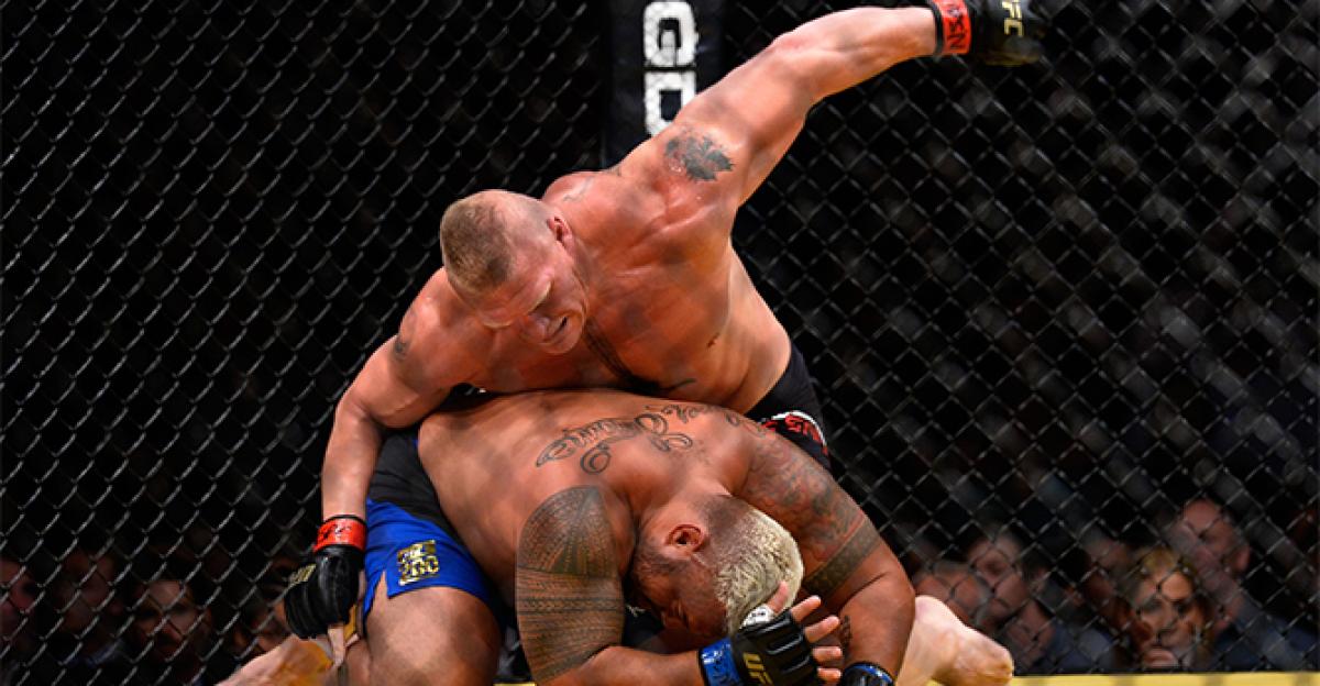 Lesnar victorious in return to Octagon