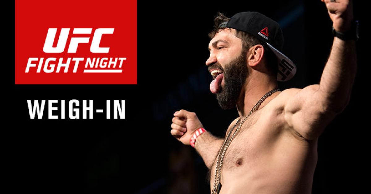 Fight Night Arlovski vs Barnett weigh-in results