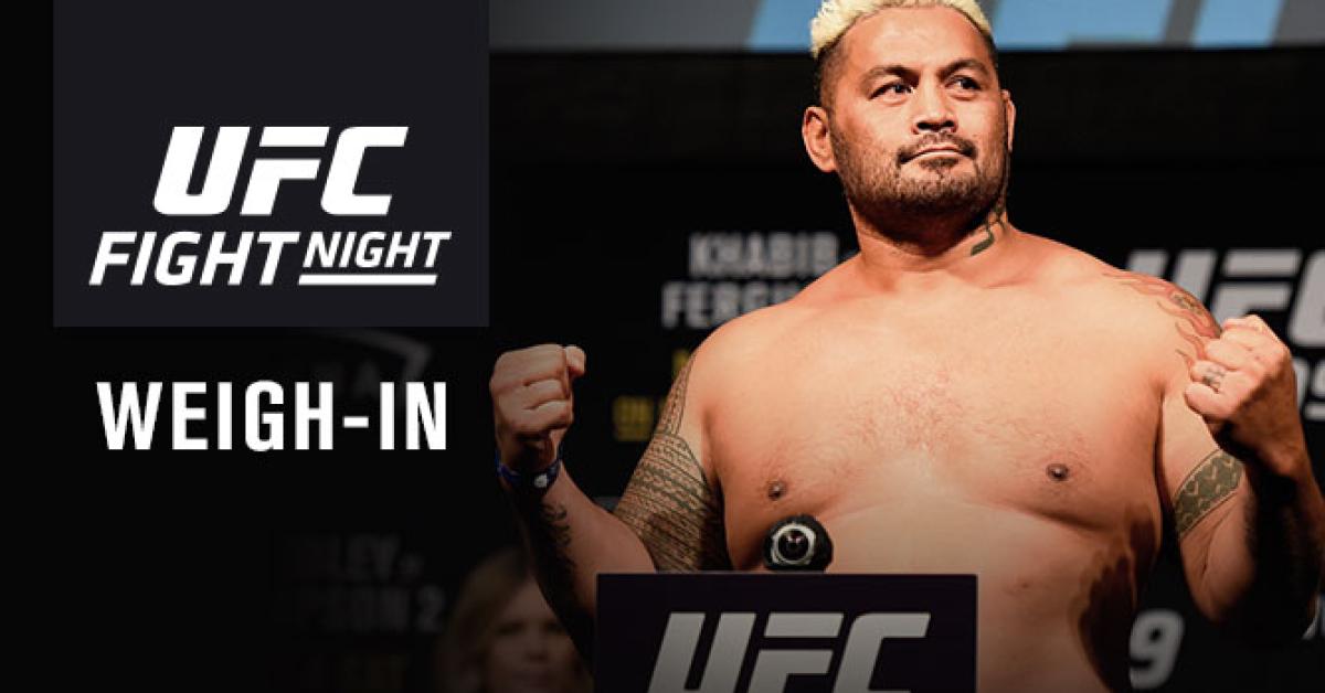 Fight Night Auckland official weigh-in results