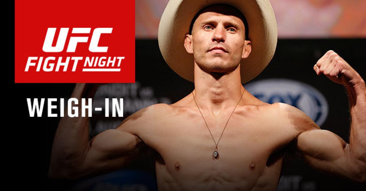 Fight Night Cowboy vs Cowboy Weigh-In Results