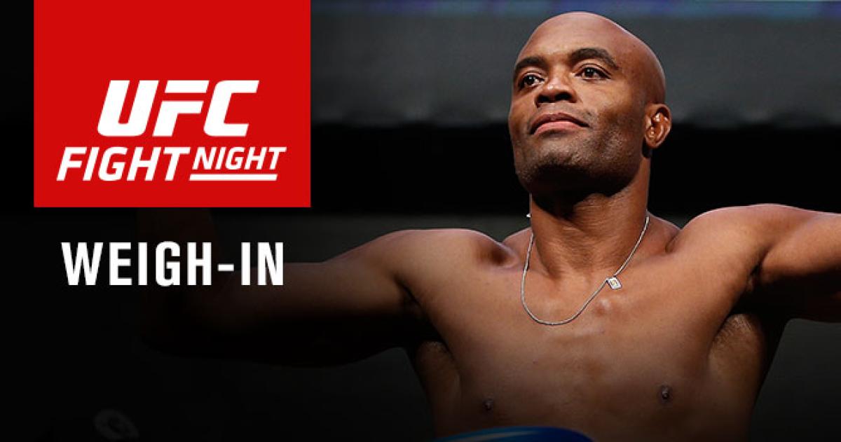 Fight Night Silva vs Bisping weigh-in results