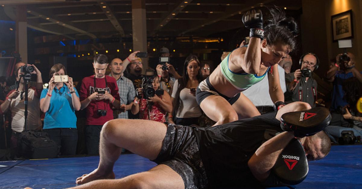 Jedrzejczyk Showcases Her Personality at Open Workouts