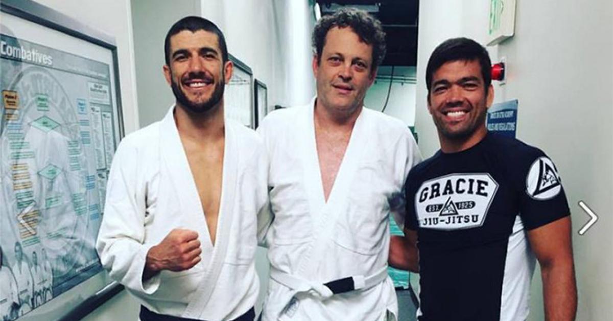 Lyoto Machida welcomes Vince Vaughn to Gracie Jiu-Jitsu team