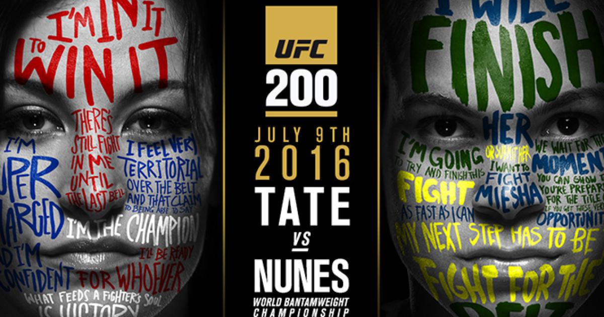 Tate Makes First Defense At UFC 200 Against Nunes | UFC ® - News