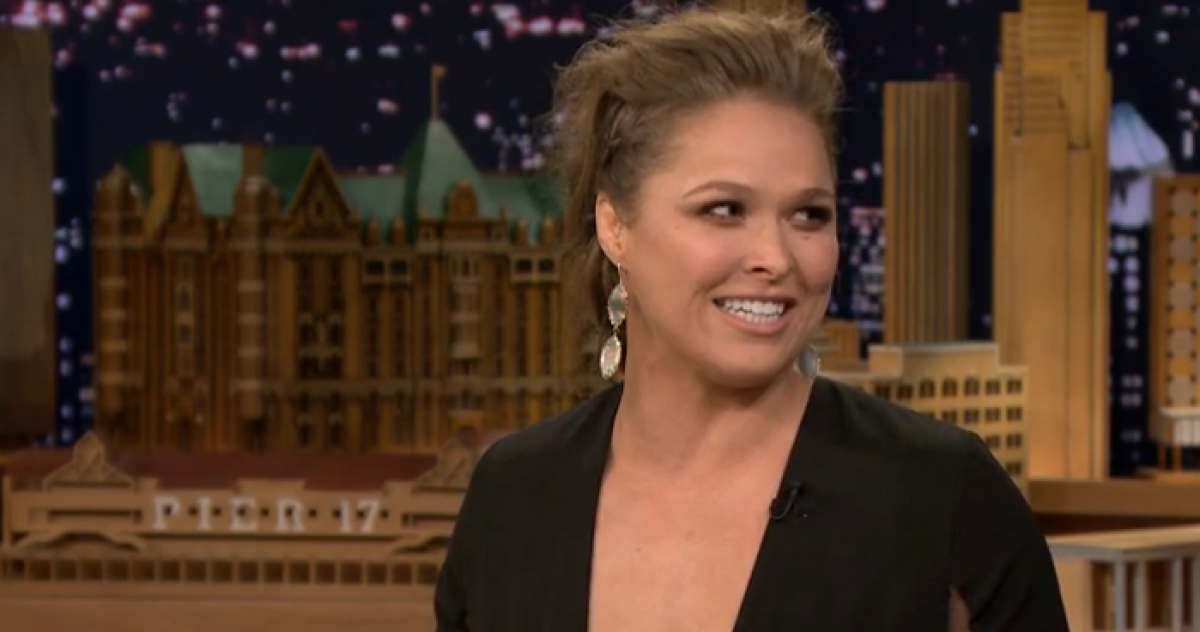 Ronda Rousey talks Floyd Mayweather, Holly Holm on The Jimmy Fallon Show