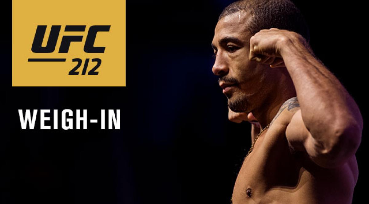 UFC 212 official weigh-in results