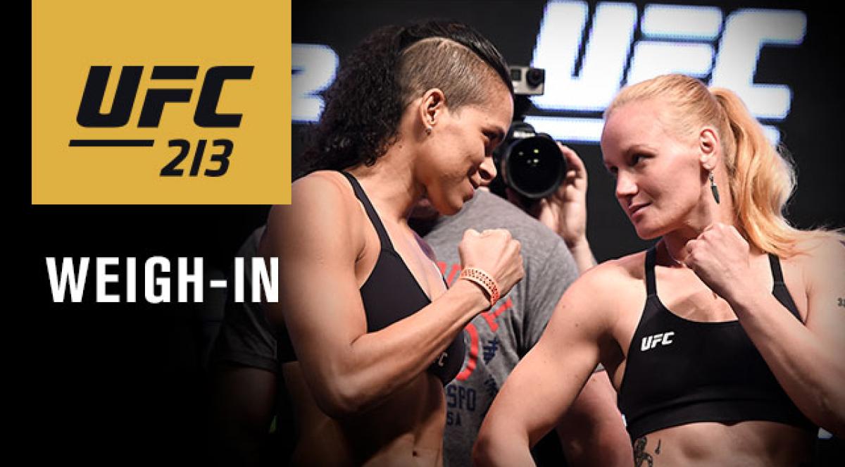 UFC 213 official weigh-in results