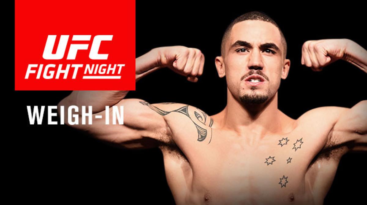 UFC Fight Night: Whittaker vs Brunson weigh in results