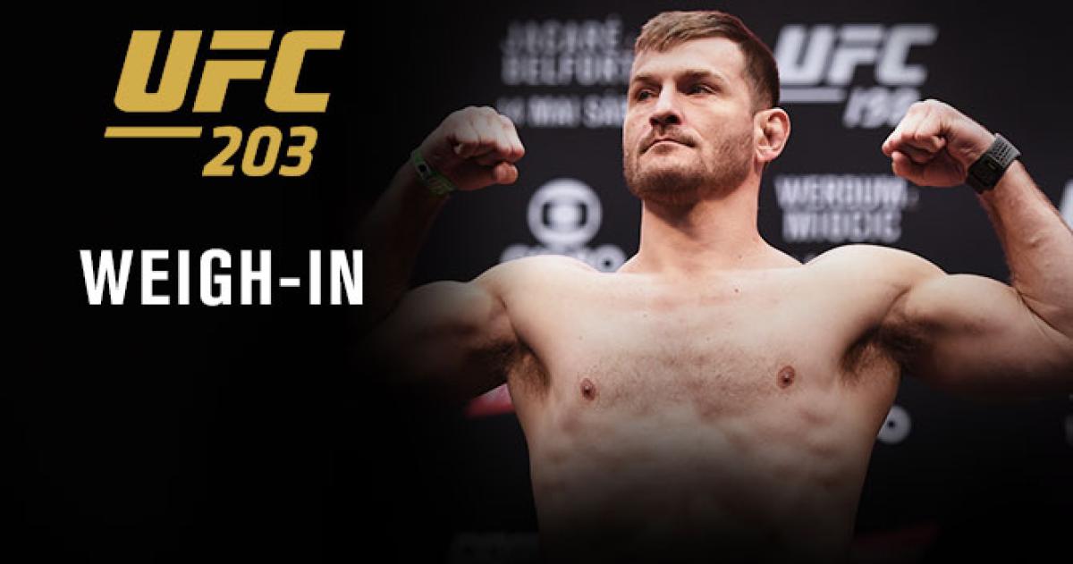 UFC 203 Miocic vs Overeem Weigh-In Results