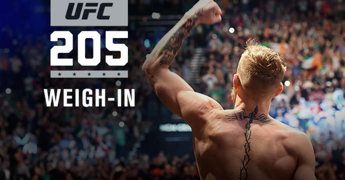 UFC 205: Alvarez vs McGregor weigh-in results