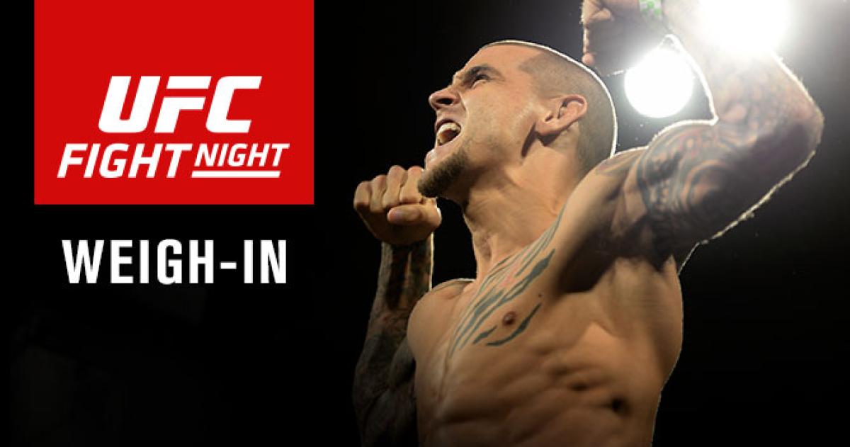UFC Fight Night Hidalgo weigh-in results
