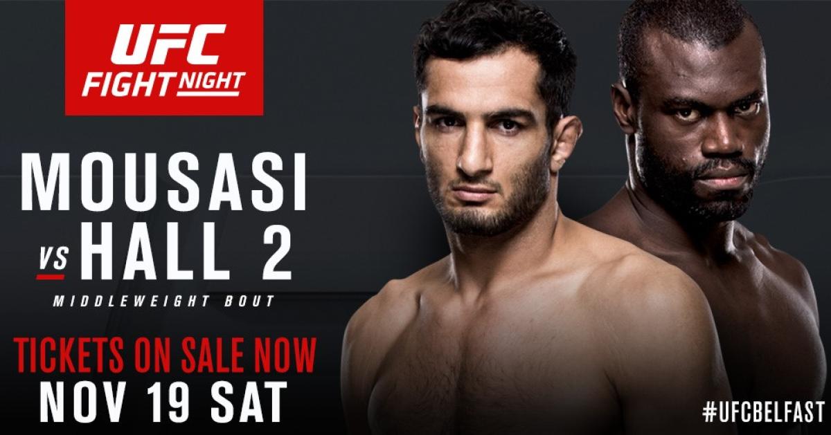 Mousasi-Hall 2 new main event in Belfast