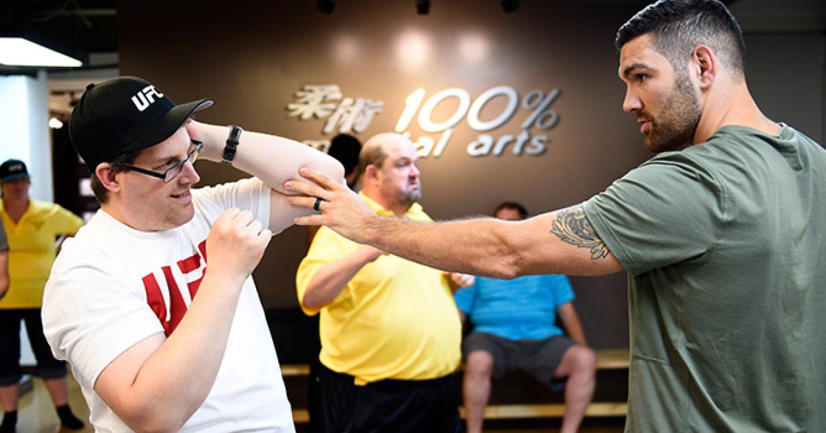 Weidman, Laprise and Ray give back; teach MMA to Special Olympics athletes