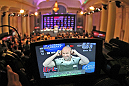 Dana White prepares to answer questions from the press.