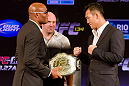 Anderson Silva and Yushin Okami square off