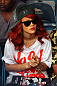 Singer Rihanna in attendance at UFC 132.