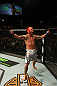 Chris Leben celebrates his win.