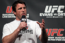 Chael Sonnen interacts with the fans at the UFC Fight Club Q&A before the UFC 133 Weigh-in.