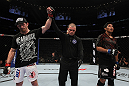 UFC 133: Mike Brown celebrates his win.