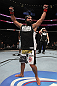 UFC 133: Johny Hendricks celebrates his win.