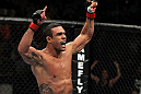 UFC 133: Vitor Belfort celebrates his win.