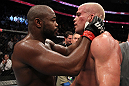 UFC 133: Rashad Evans and Tito Ortiz after their fight.